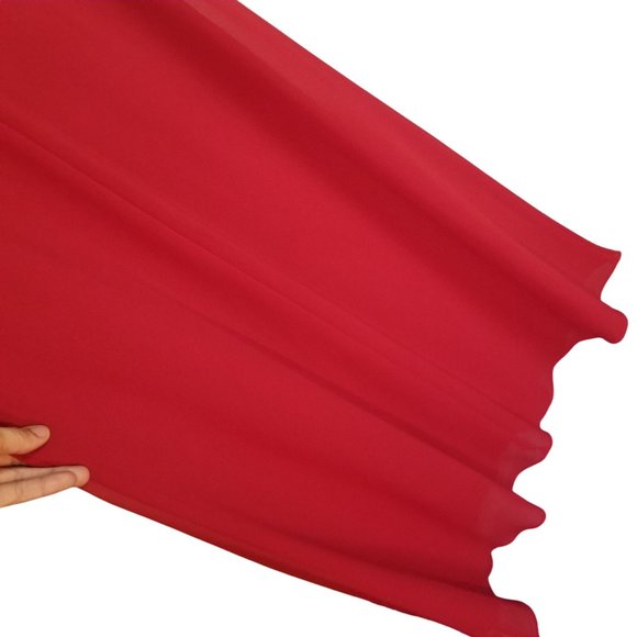 Red halter maxi formal dress size 10 - Picture 6 of 9